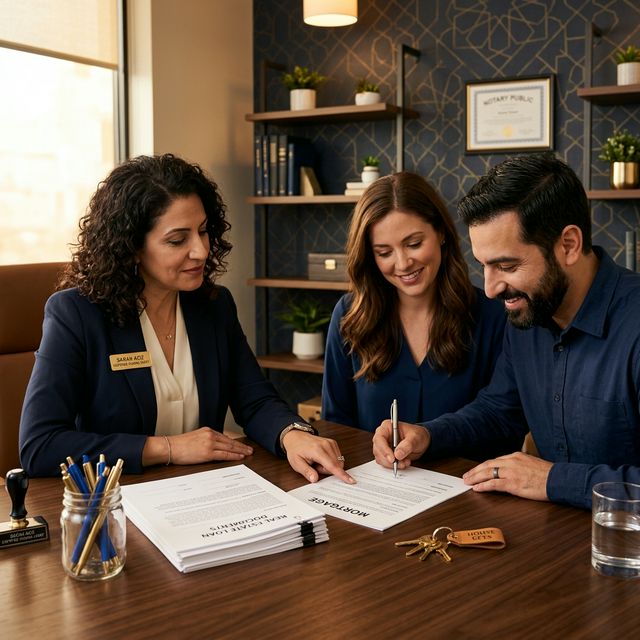 Certified Loan Signing Agent performing a real estate closing